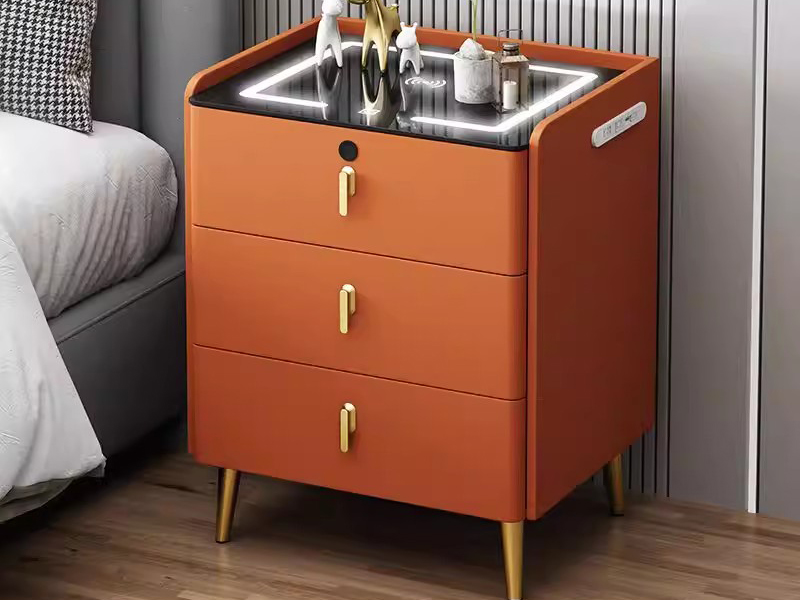 Smart Nightstand with Wireless Charging & Bluetooth Speakers