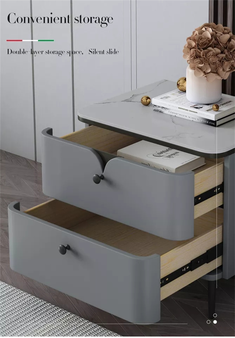 Small Bedside Table with Drawers | Space-Saving Nightstand
