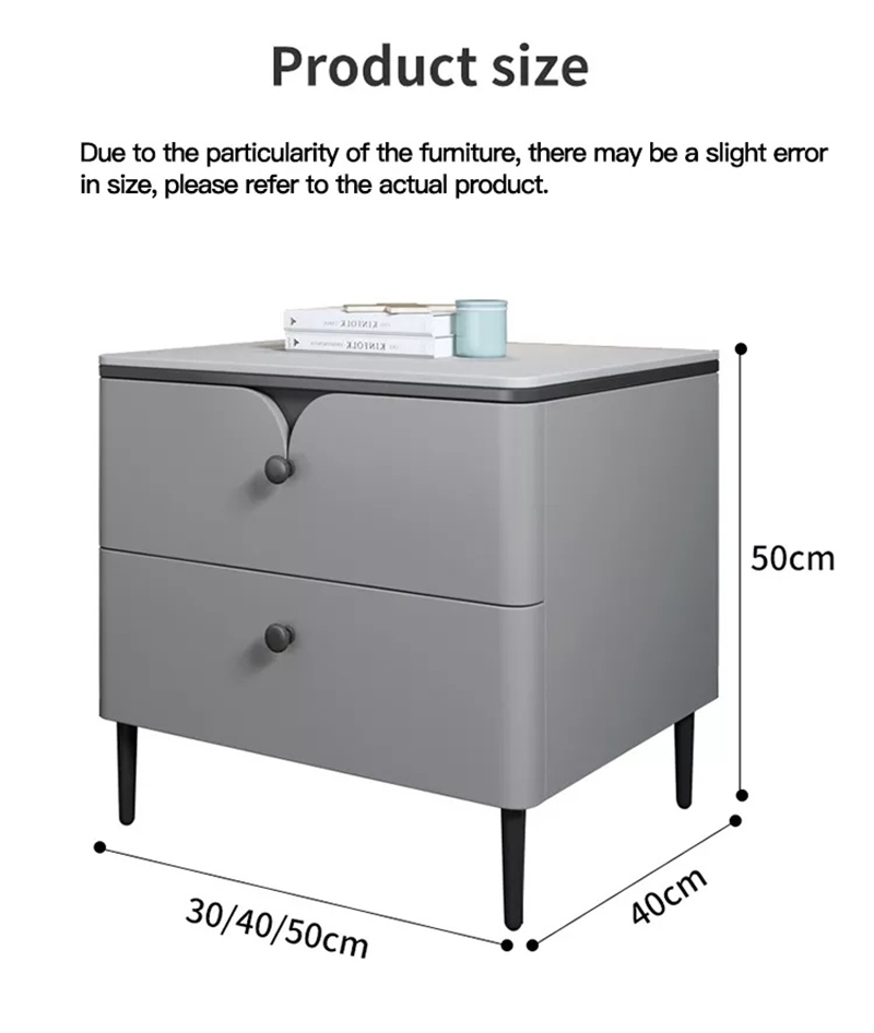 Small Bedside Table with Drawers | Space-Saving Nightstand