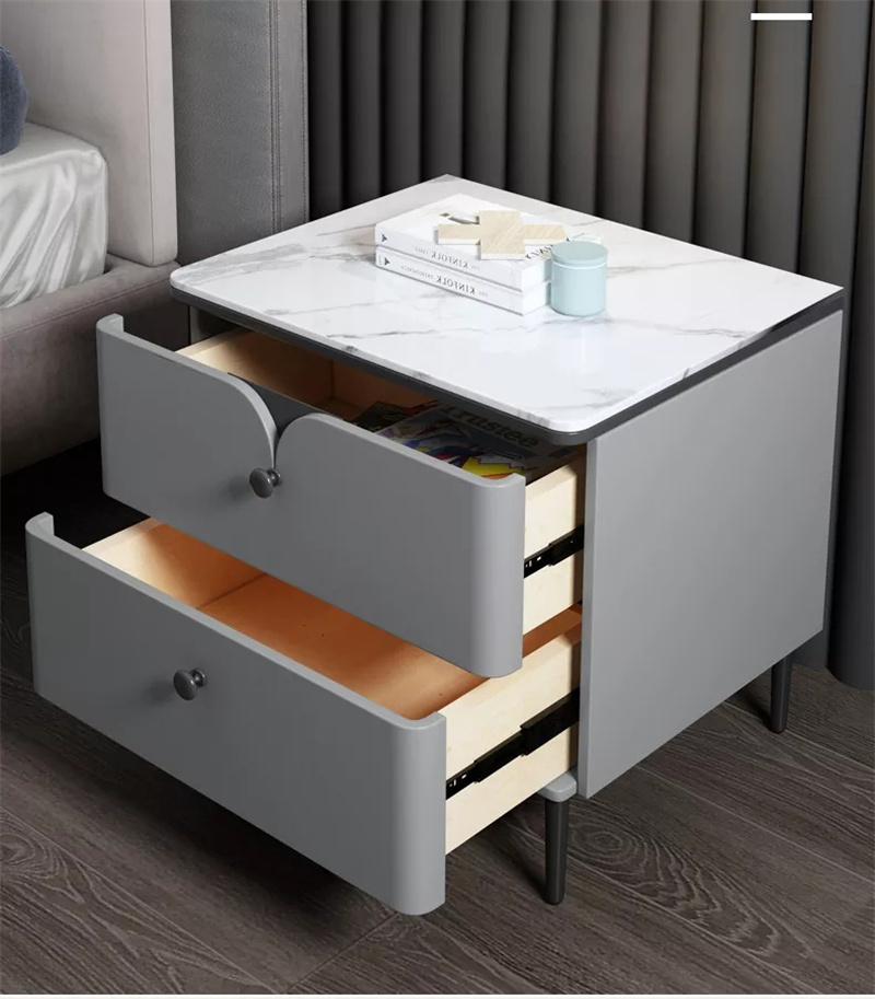 Small Bedside Table with Drawers | Space-Saving Nightstand