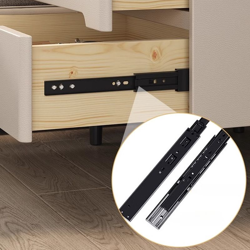 Gold Leg Nightstand with Sintered Stone Top | Luxury Bedside Table