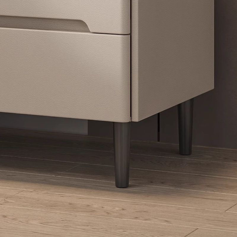 Gold Leg Nightstand with Sintered Stone Top | Luxury Bedside Table